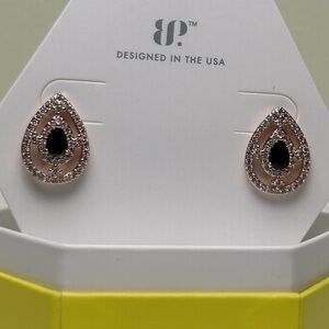 She’s a BORG!  Black onyx on rose gold tear drop earrings.  YES PLEASE!!